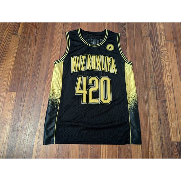 Wiz Khalifa Black Mens XL Y2K Basketball Jersey - Picture 1 of 5